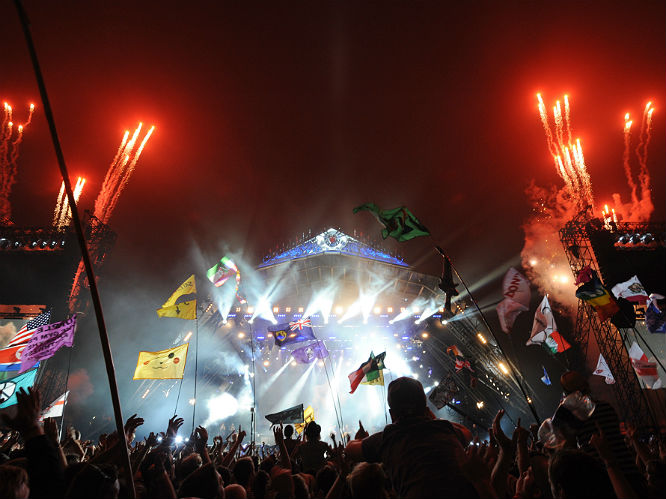 It looks like this: Everything you've seen on telly over the years is true - Glasto really is one of the most stunning festivals on Earth, making the usual 'rent a stage' in a car park events look crap. 